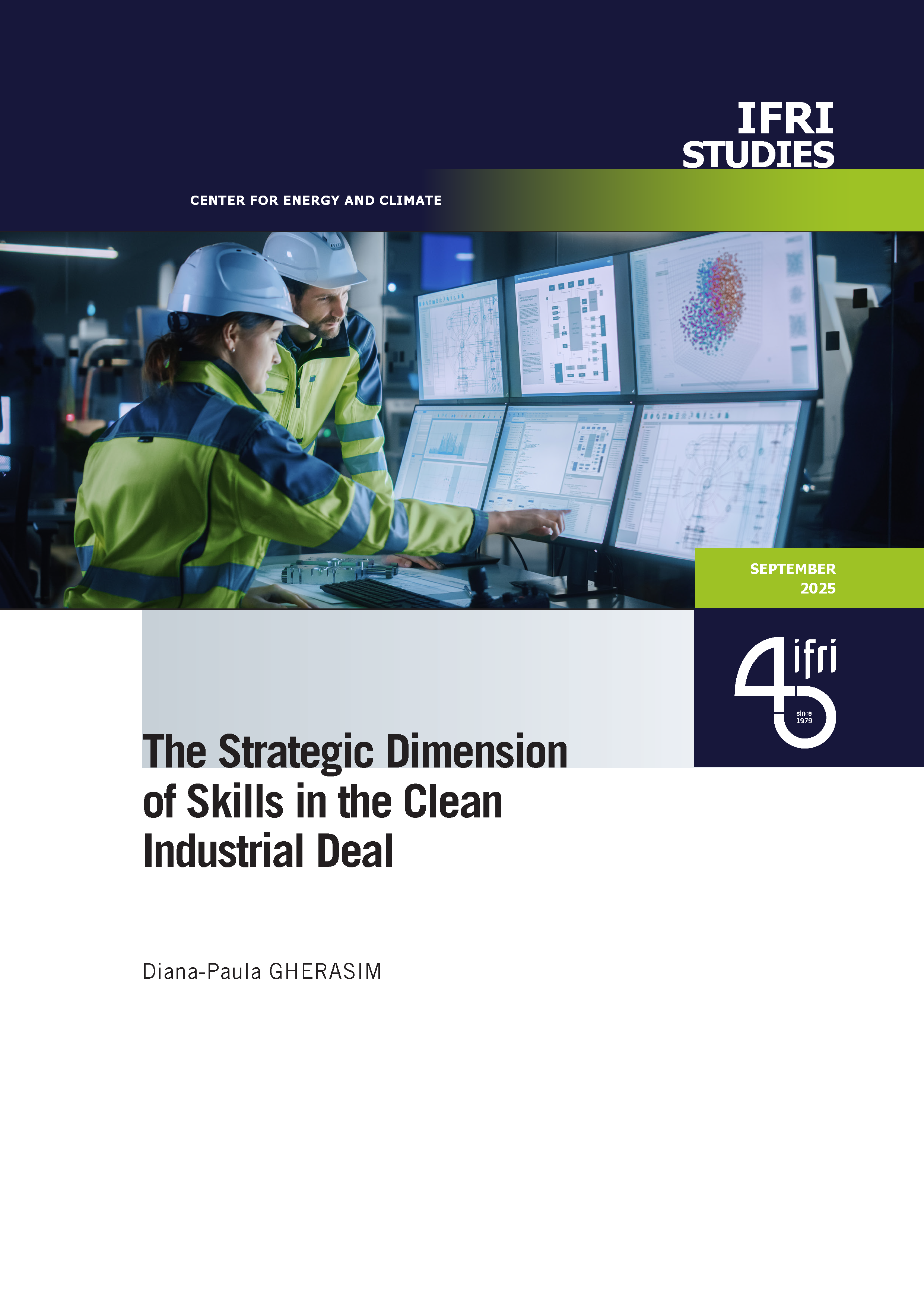 Couverture de l'étude IFRI sur les compétences dans la transition energétique