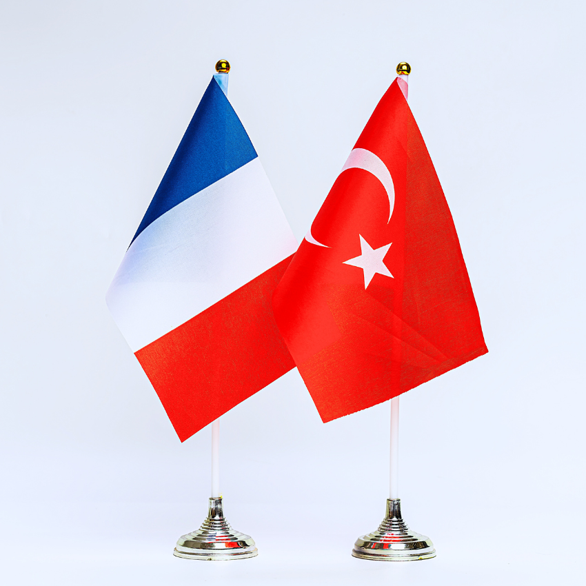 Turkish and French Flags