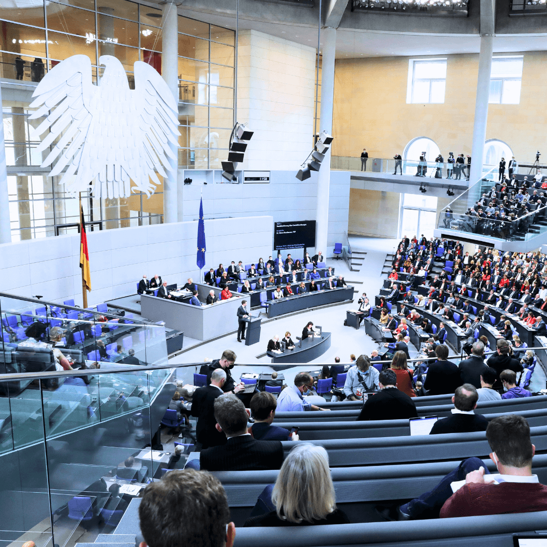 Réunion du Bundestag, Allemagne