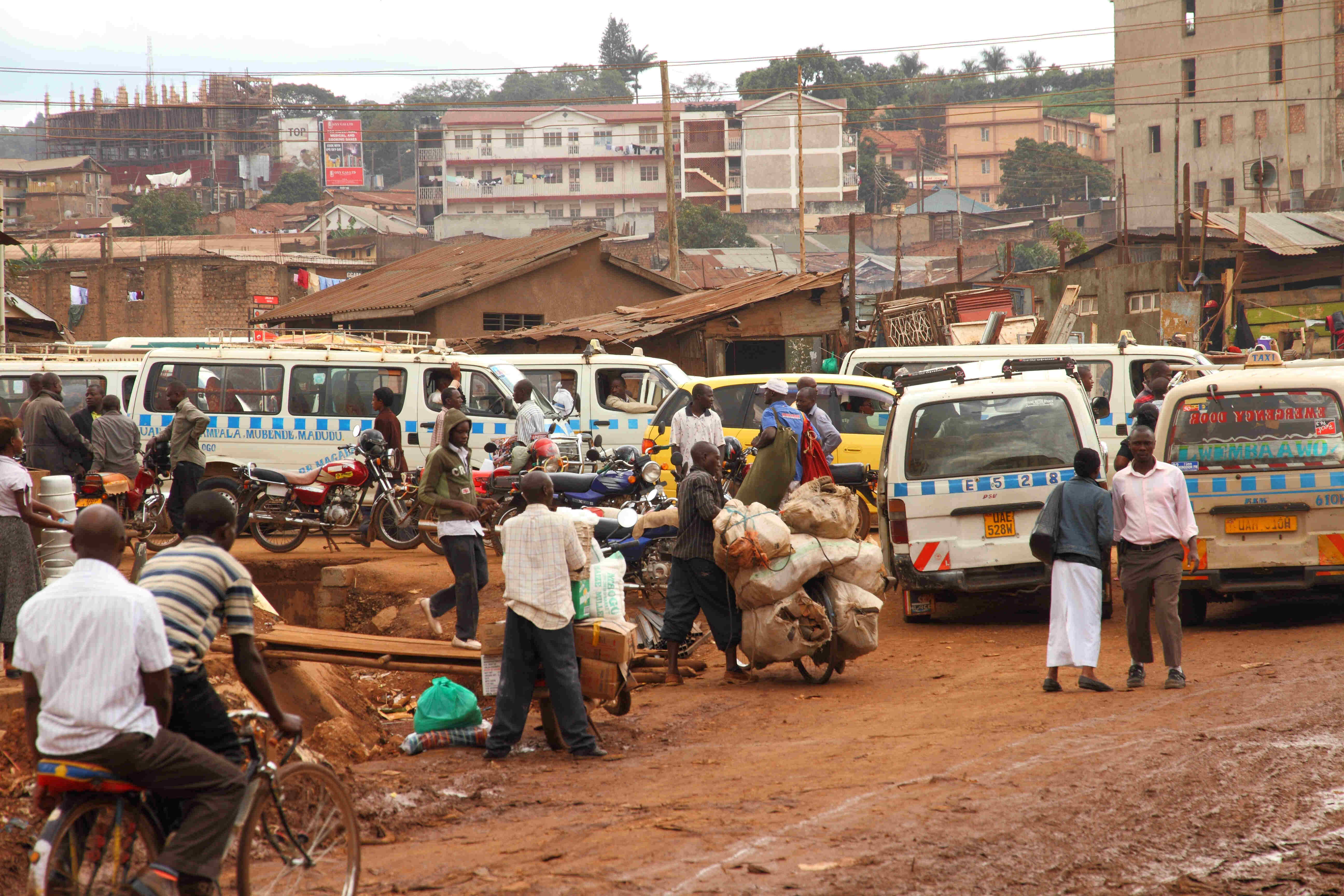 KAMPALA, UGANDA - SEPTEMBER 28, 2012. A look at life on the side streets of Kampala, Uganda 