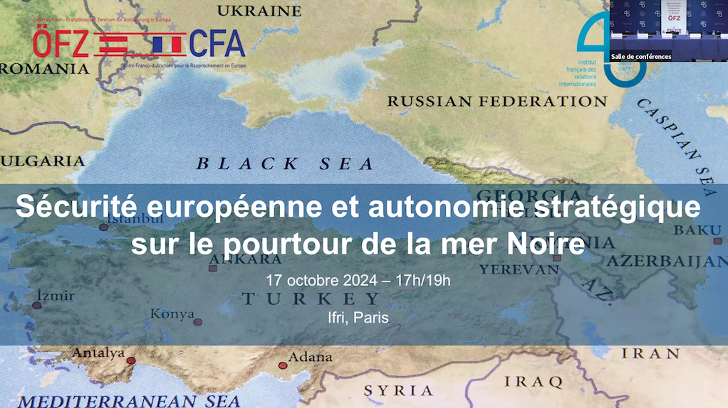 Sécurité européenne et autonomie stratégique sur le pourtour de la mer Noire, Ifri, 2024