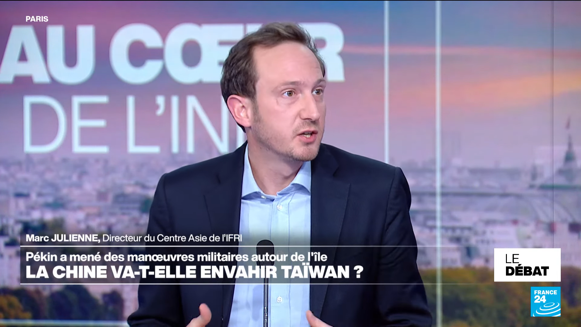 Marc Julienne, invité sur France 24 le 15 octobre 2024.