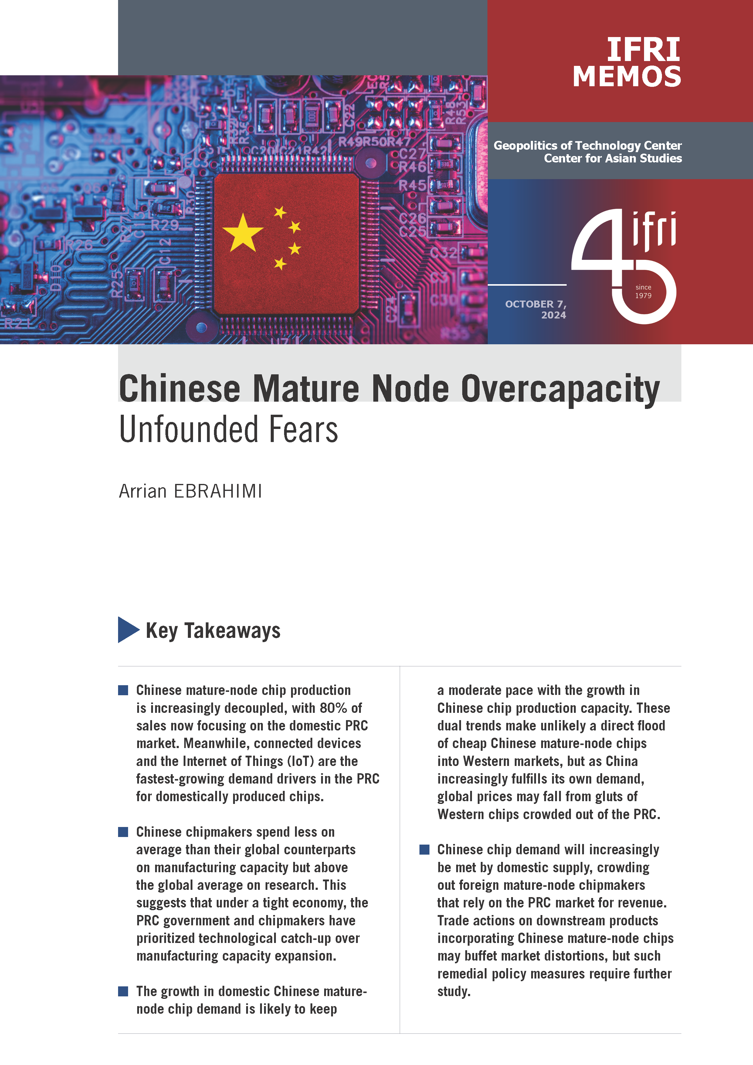 China’s Mature Node Overcapacity: Unfounded Fears, Cover, Arrian Ebrahimi