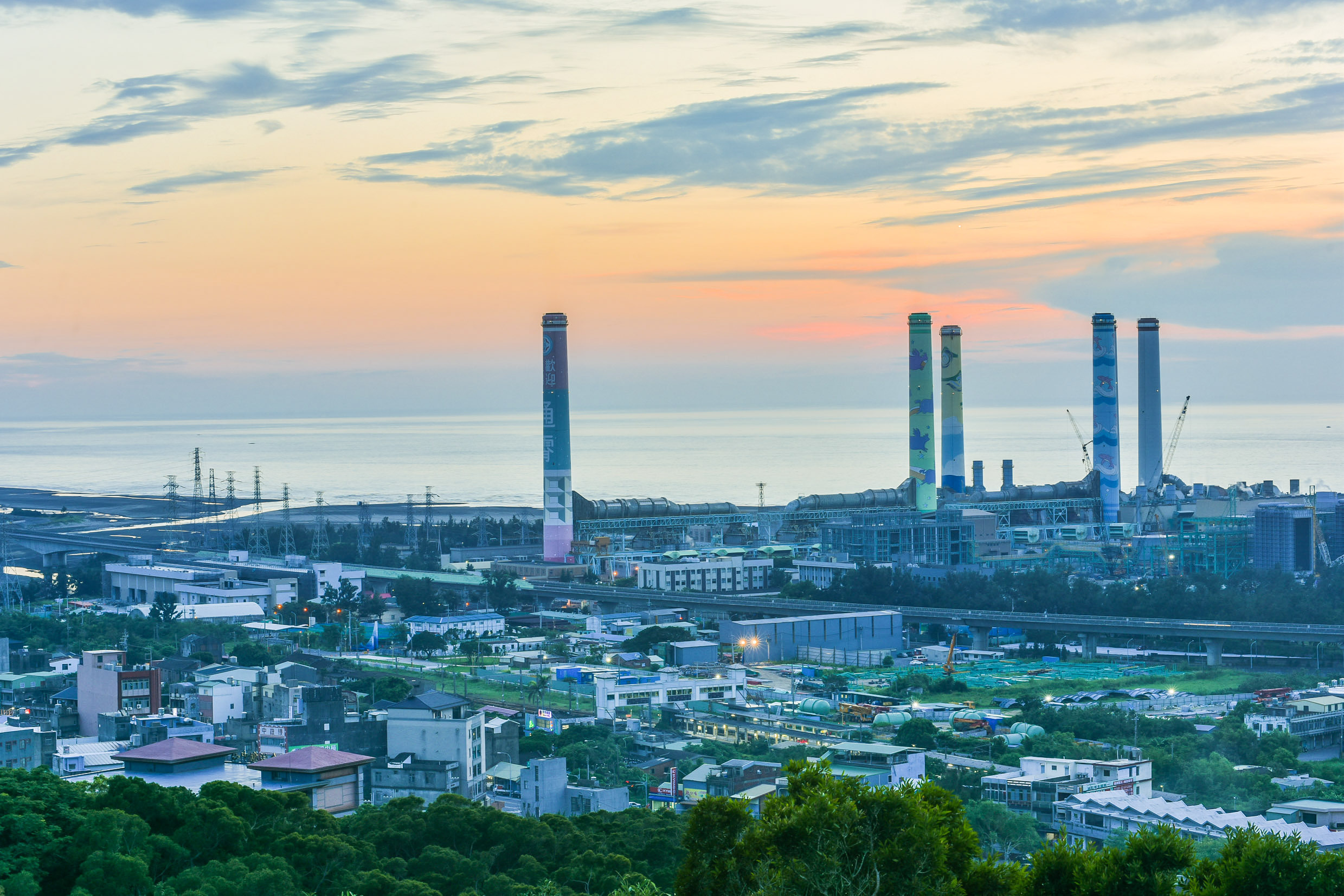 Centrale thermique de Tunghsiao, Miaoli, Taïwan, le 18 juin 2016