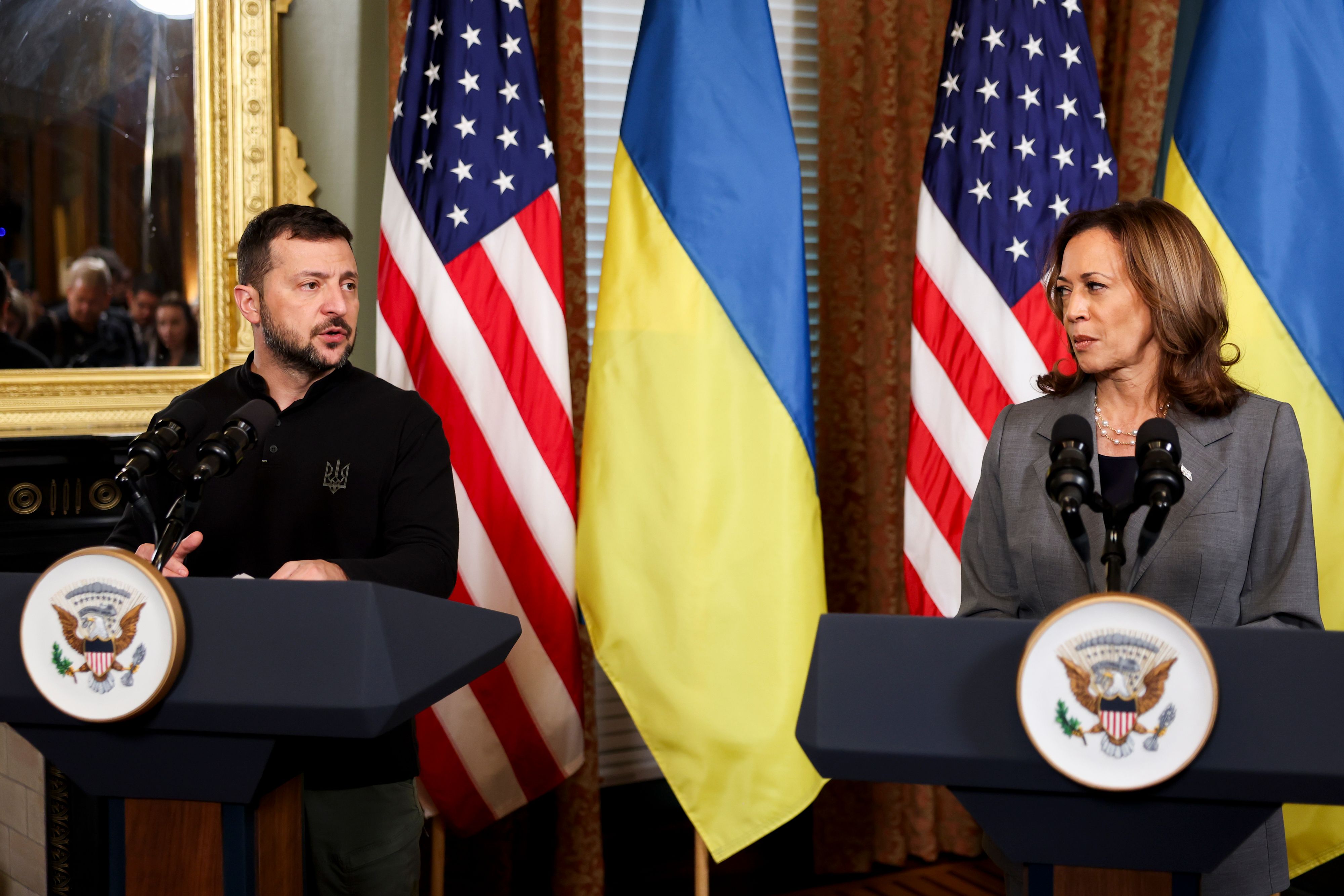 La vice-présidente américaine Kamala Harris et Volodymyr Zelenskiy, Washington, D.C. - 26 septembre 2024La vice-présidente américaine Kamala Harris et Volodymyr Zelenskiy, Washington, D.C. - 26 septembre 2024