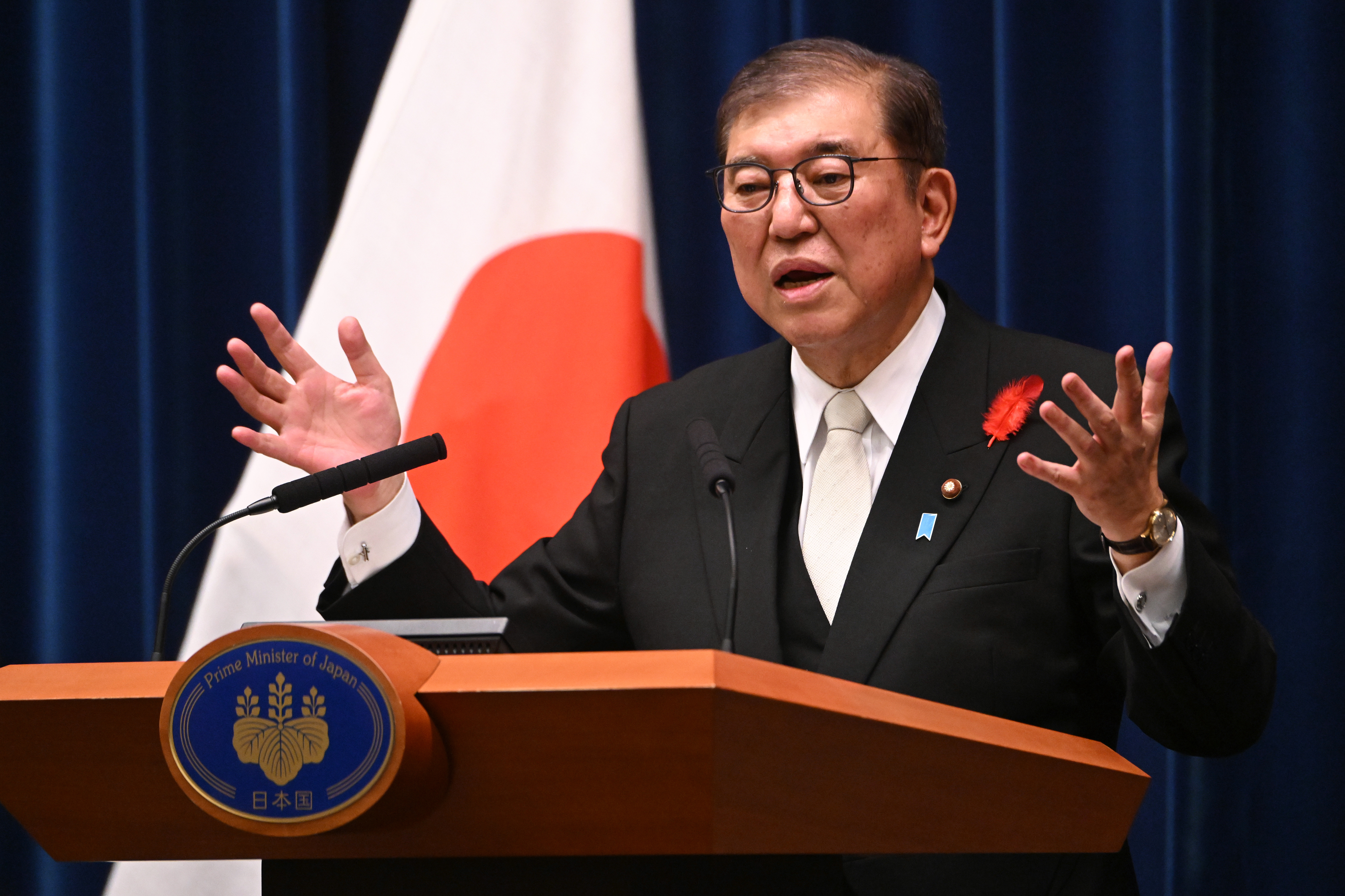 Press Conference: Japan's new Prime Minister Shigeru Ishiba, Tokyo - 01 Oct 2024