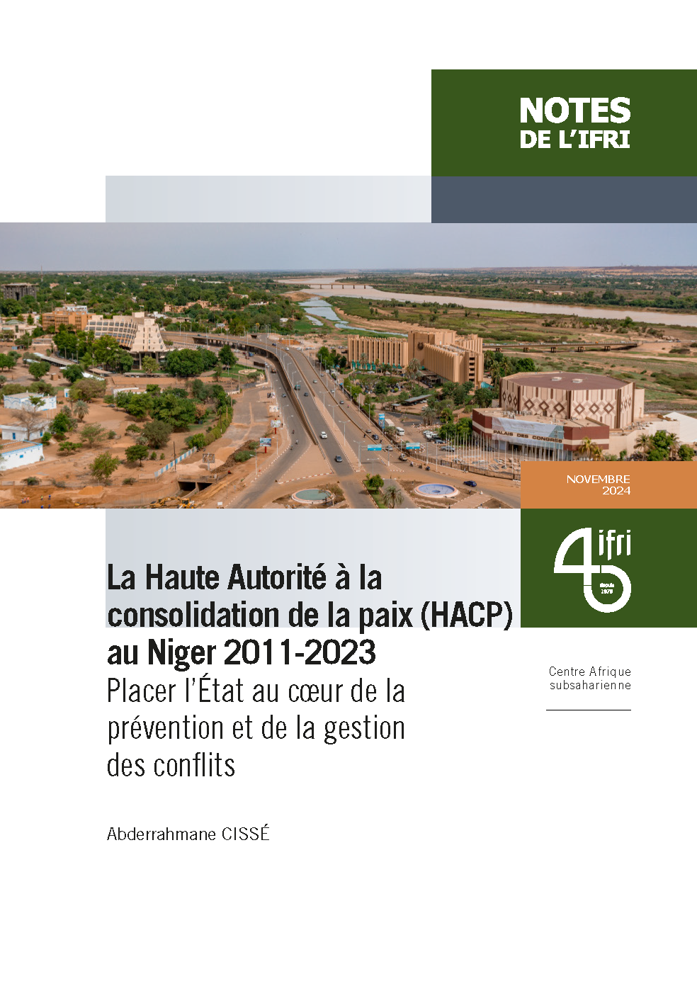 Couverture Note Ifri Novembre 2024, Abderrahmane CISSÉ