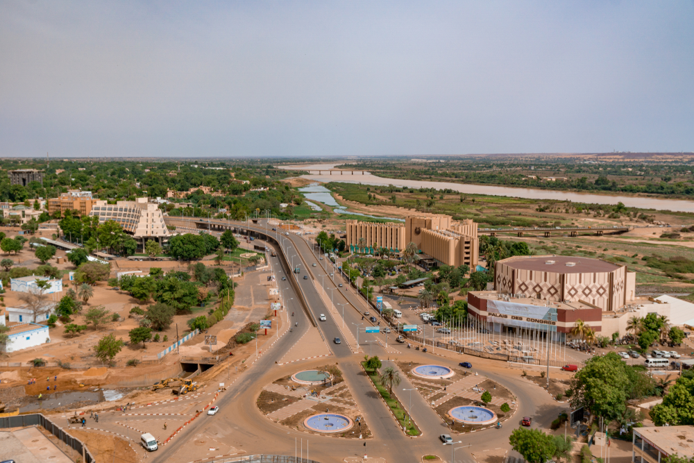 Vue panoramique de Niamey, Niger, 25 juin 2019