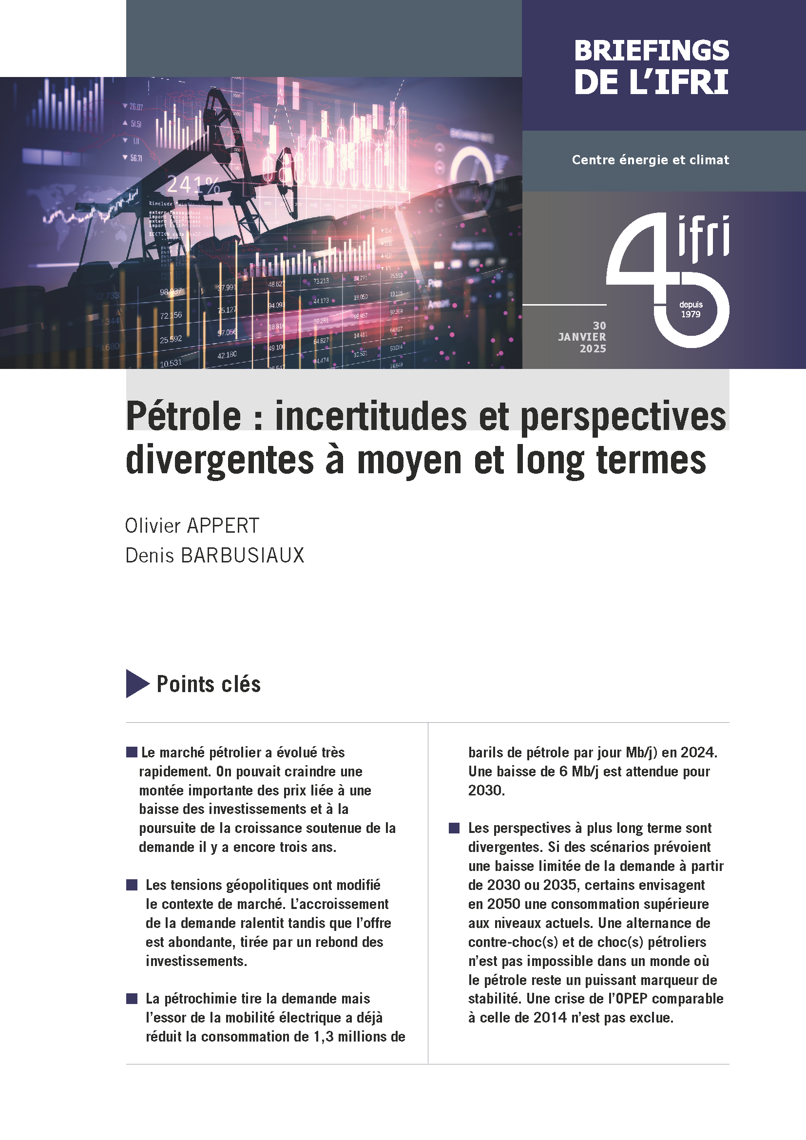 Couverture du briefing sur le pétrole