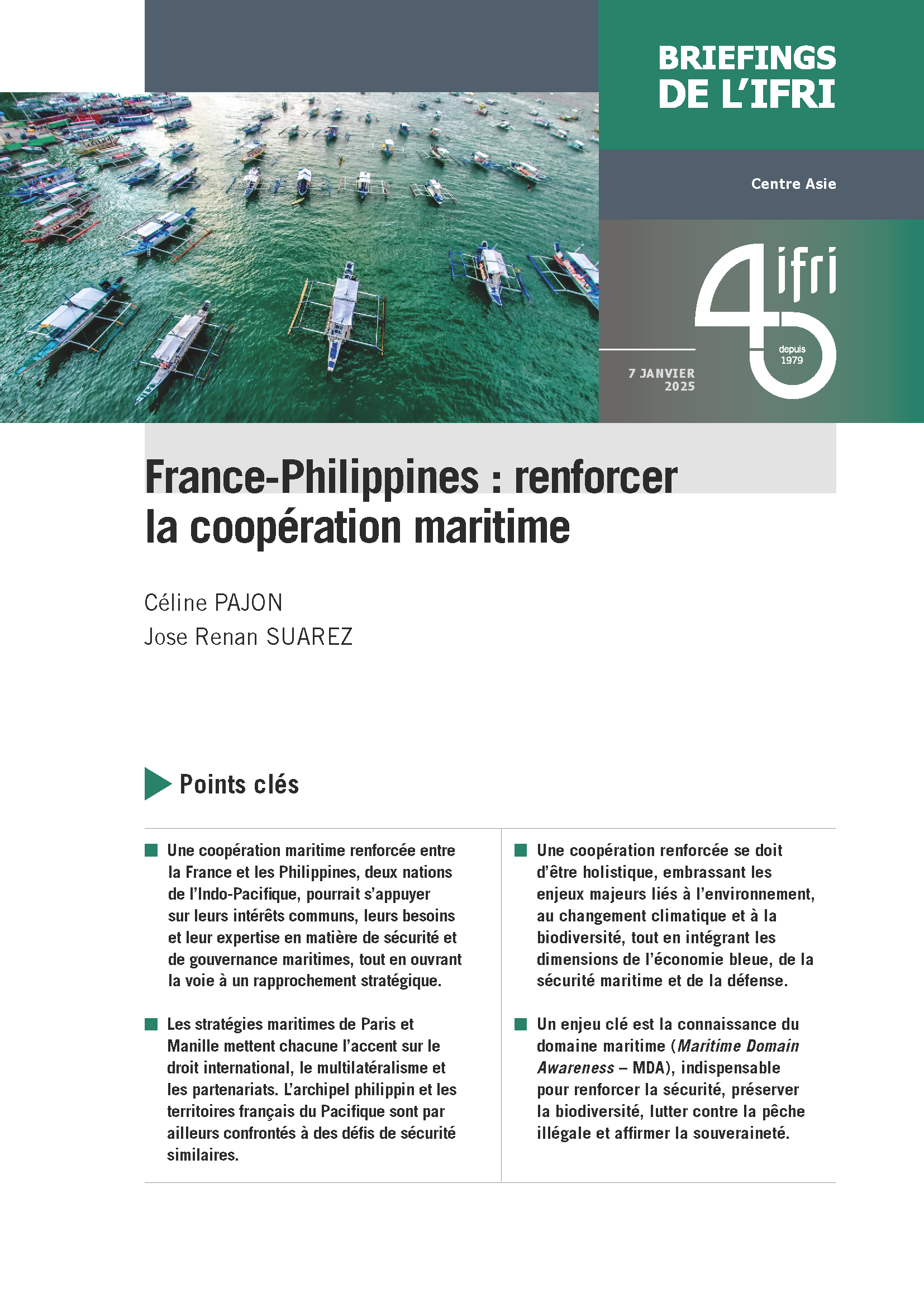 Briefing de l’Ifri, Ifri, 7 janvier 2025