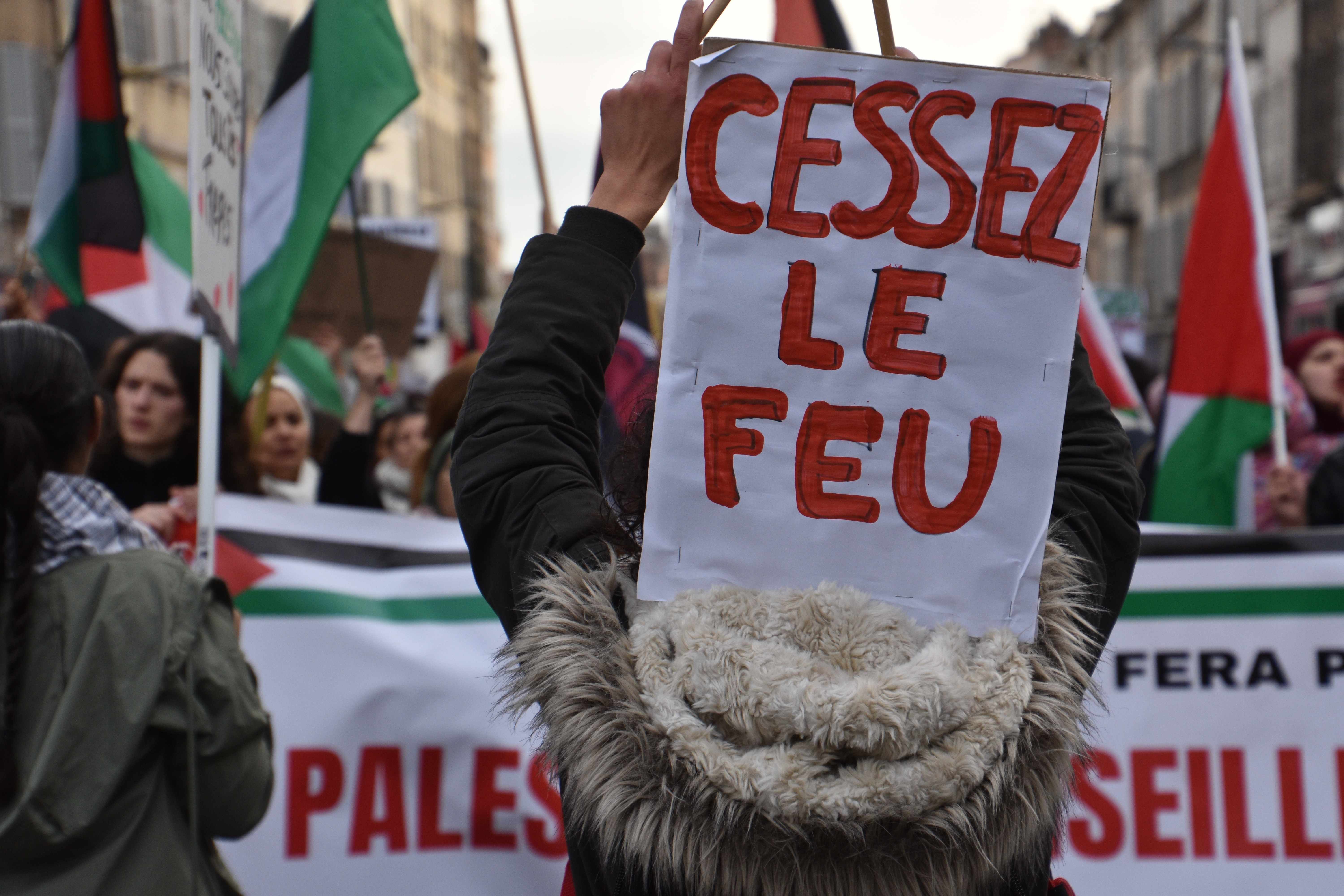 Pancarte Cessez-le-feu Gaza