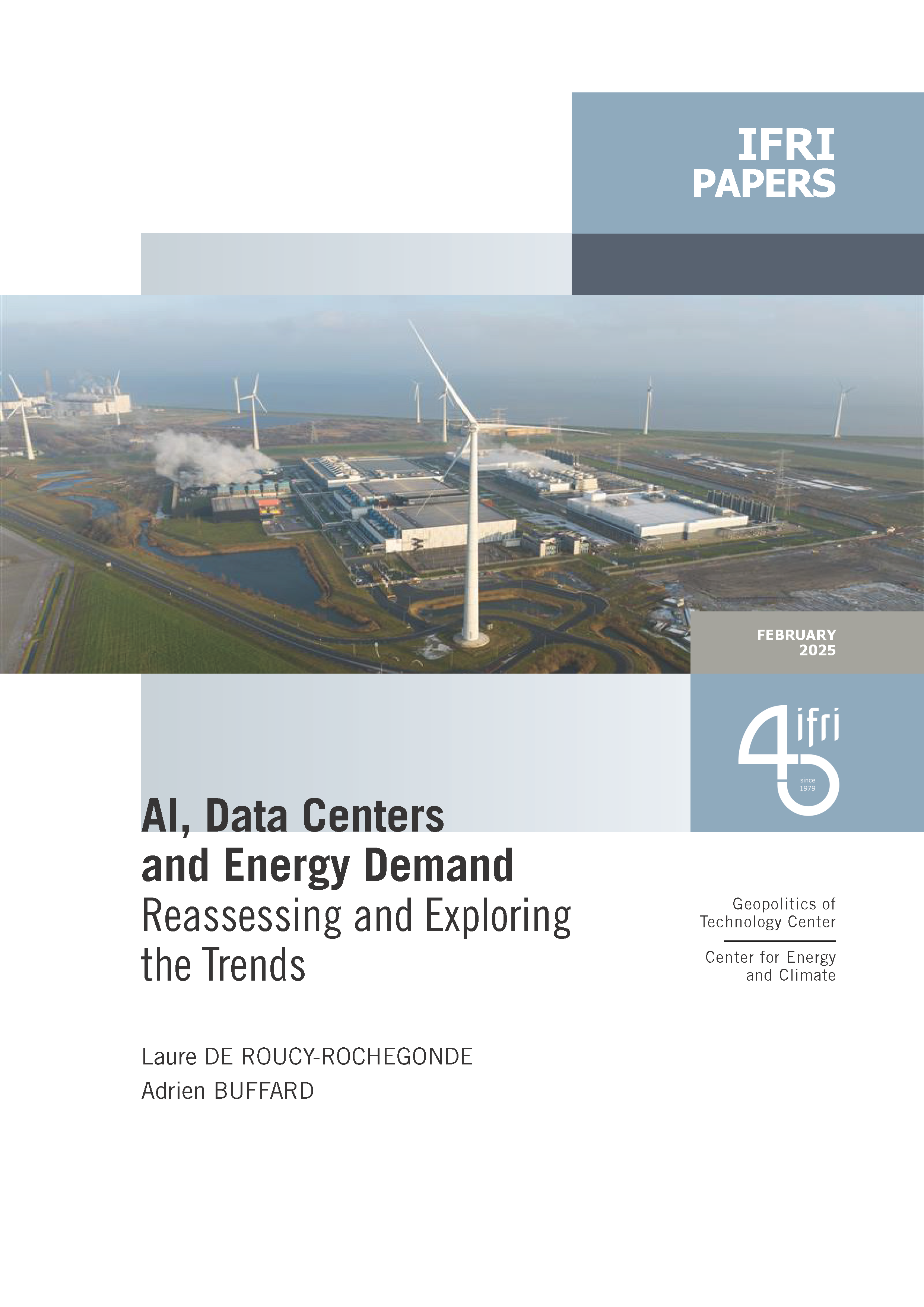 Couverture de la note IA, centres de données et demande d'énergie