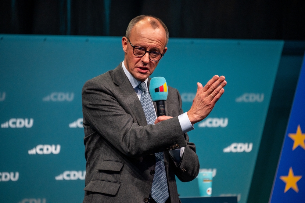 Campagne électorale de la CDU avec le candidat chancelier Friedrich Merz, 20 janv. 2025 