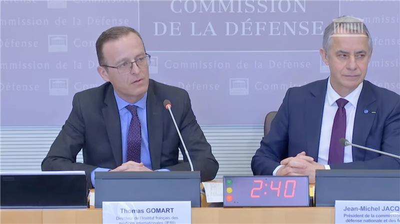 Thomas Gomart, directeur de l'Ifri, sur l'actualisation de la Revue nationale stratégique 2022, par la commission de la Défense de l'Assemblée nationale.