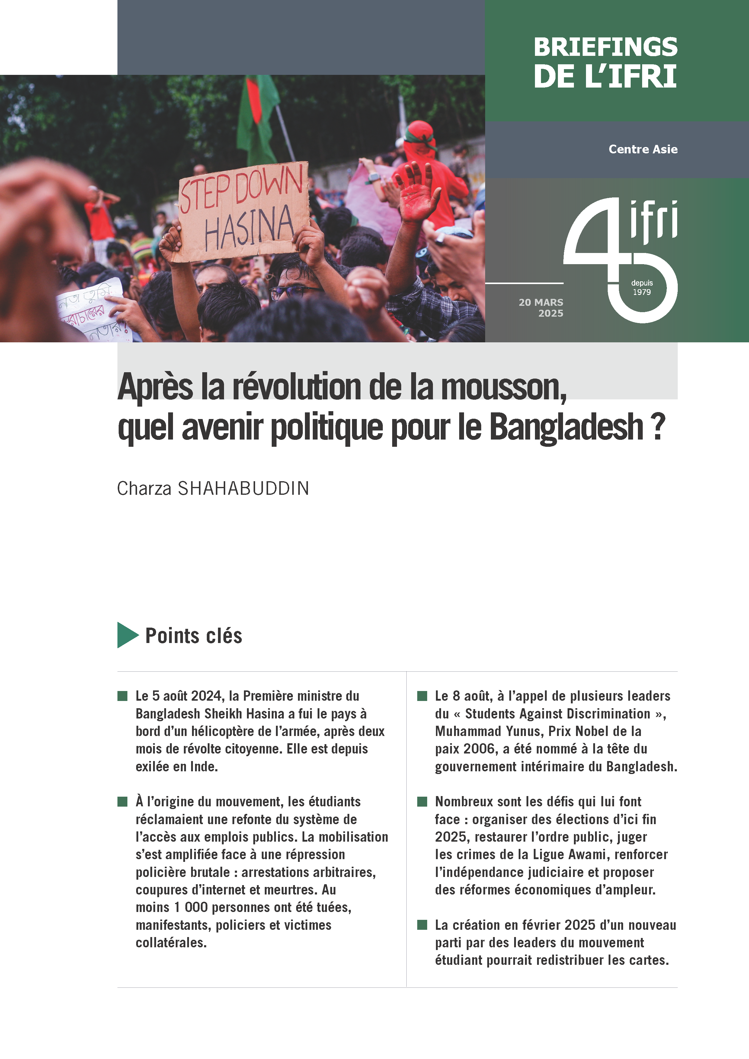 Après la révolution de la mousson, quel avenir politique pour le Bangladesh ?