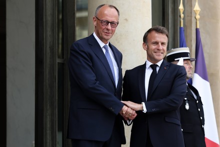 Le Président Emmanuel Macron reçoit Friedrich Merz
