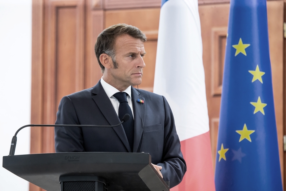 Le président français Emmanuel Macron lors d'une visite officielle en République de Moldavie, Chisinau - 27 août 2025