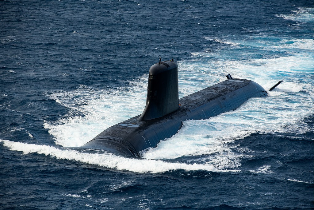 Barracuda-class SSN Suffren at sea near Toulon, October 2020