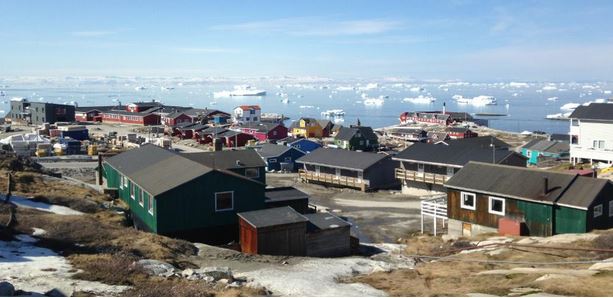  Icebergs détachés du Glacier Ilulissat depuis la ville