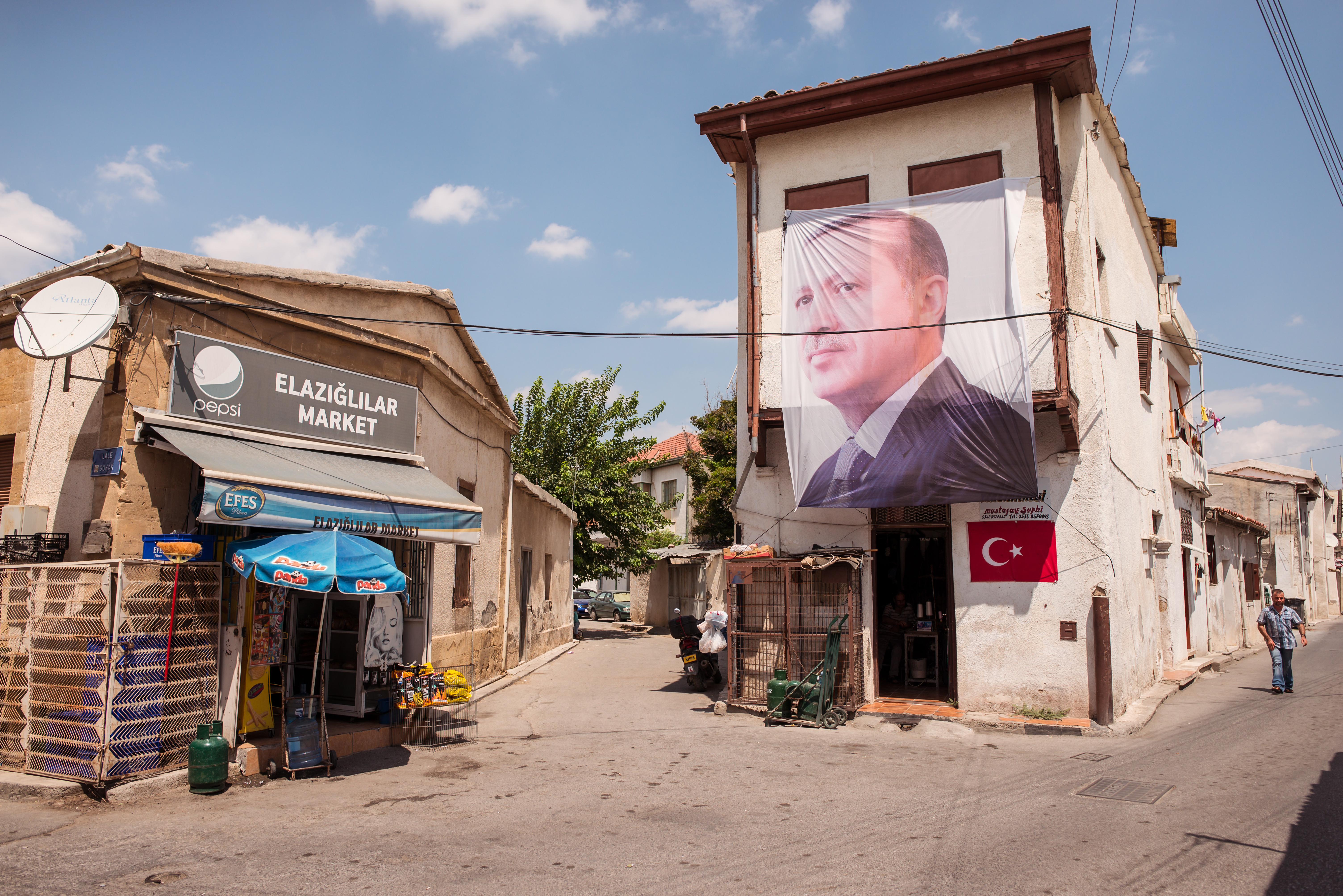 A poster of Erdogan in North-Nicosia 