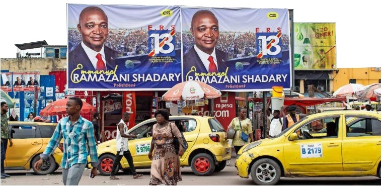 La campagne électorale pour la présidentielle ne semble guère avoir enthousiasmé les Congolais (ici Kinshasa), alors que le favori du scrutin, Emmanuel Shadary, reste encore peu connu du grand public