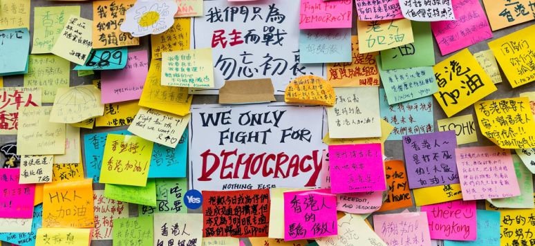 2014 - Messages left by protesters, Hong Kong