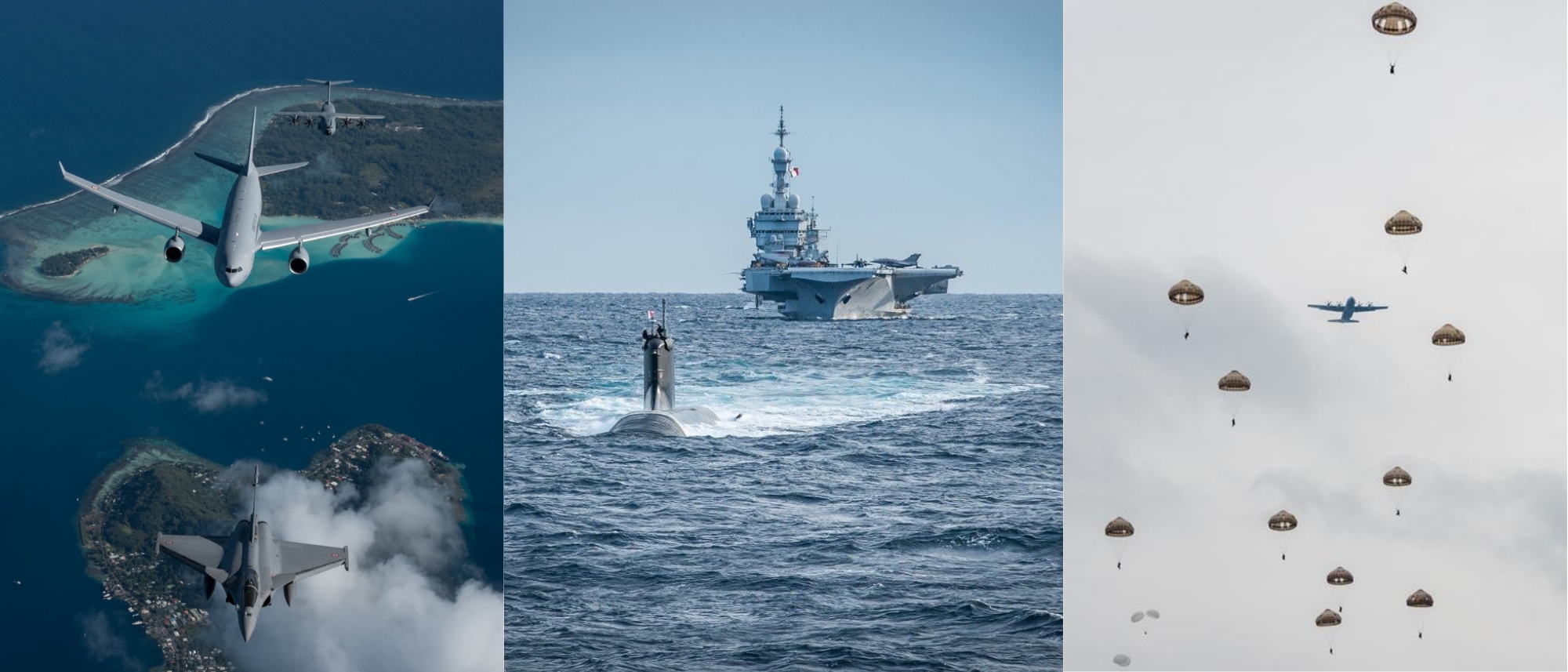 Les armées françaises lors des exercices Heifara, Polaris et Orion