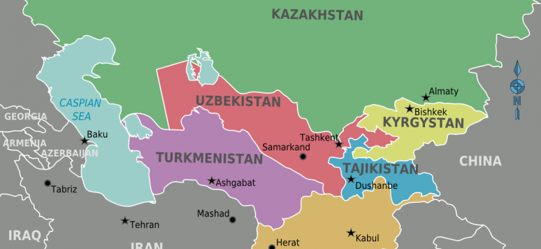 Map of Central Asia