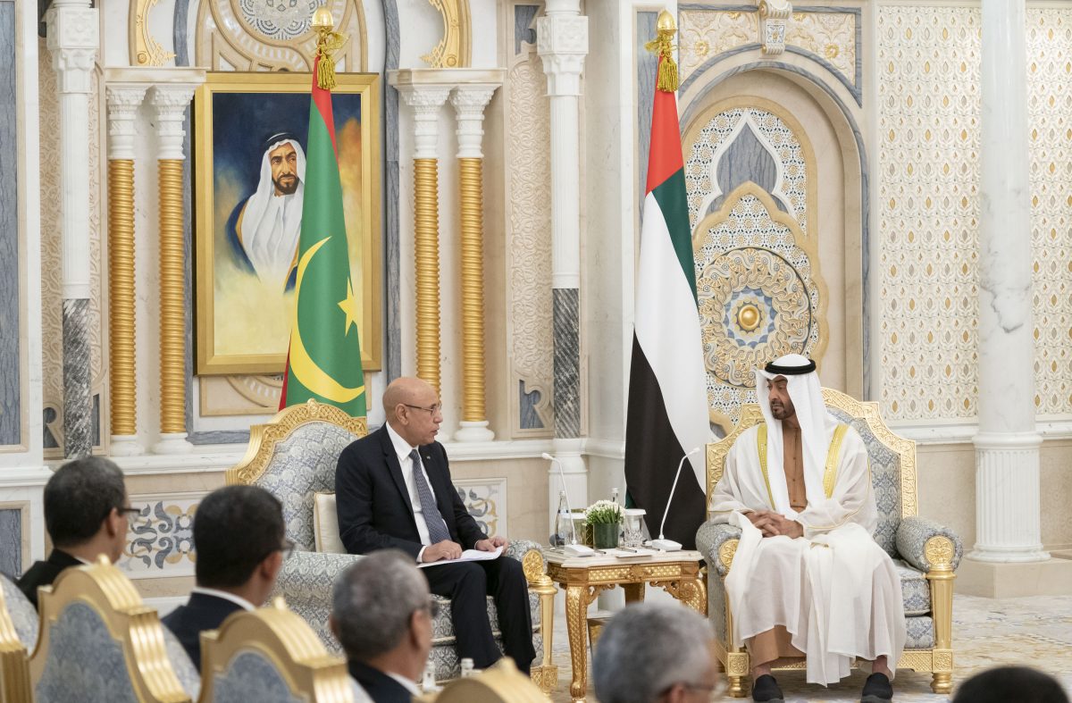 Cheikh Mohammed ben Zayed Al Nahyane and Mohamed Ould Sheikh Al-Ghazouani in the United Arab Emirates