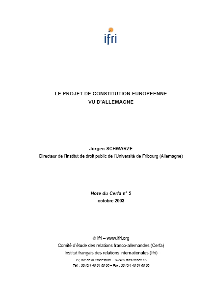 Le projet de constitution européenne vu d'Allemagne