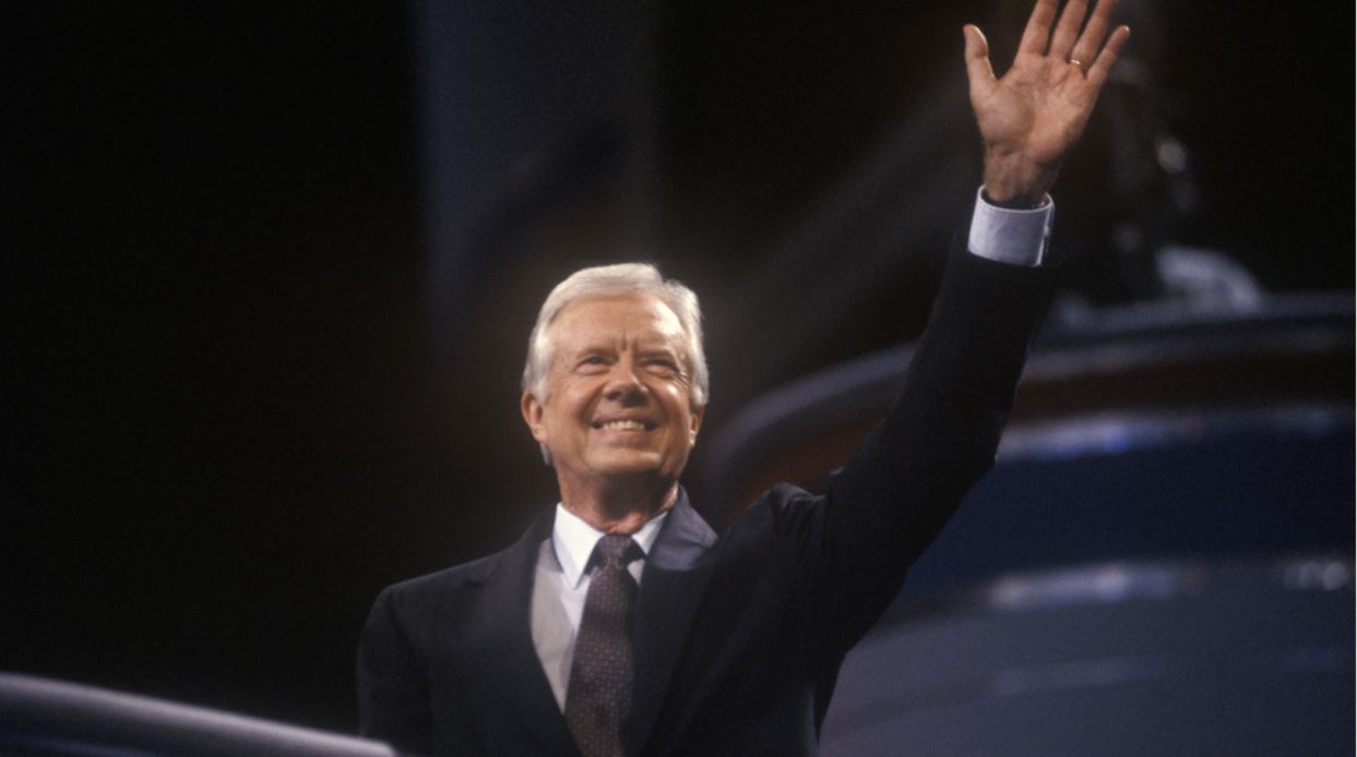 L'ancien président Jimmy Carter à la Convention nationale démocrate de 1992, New York