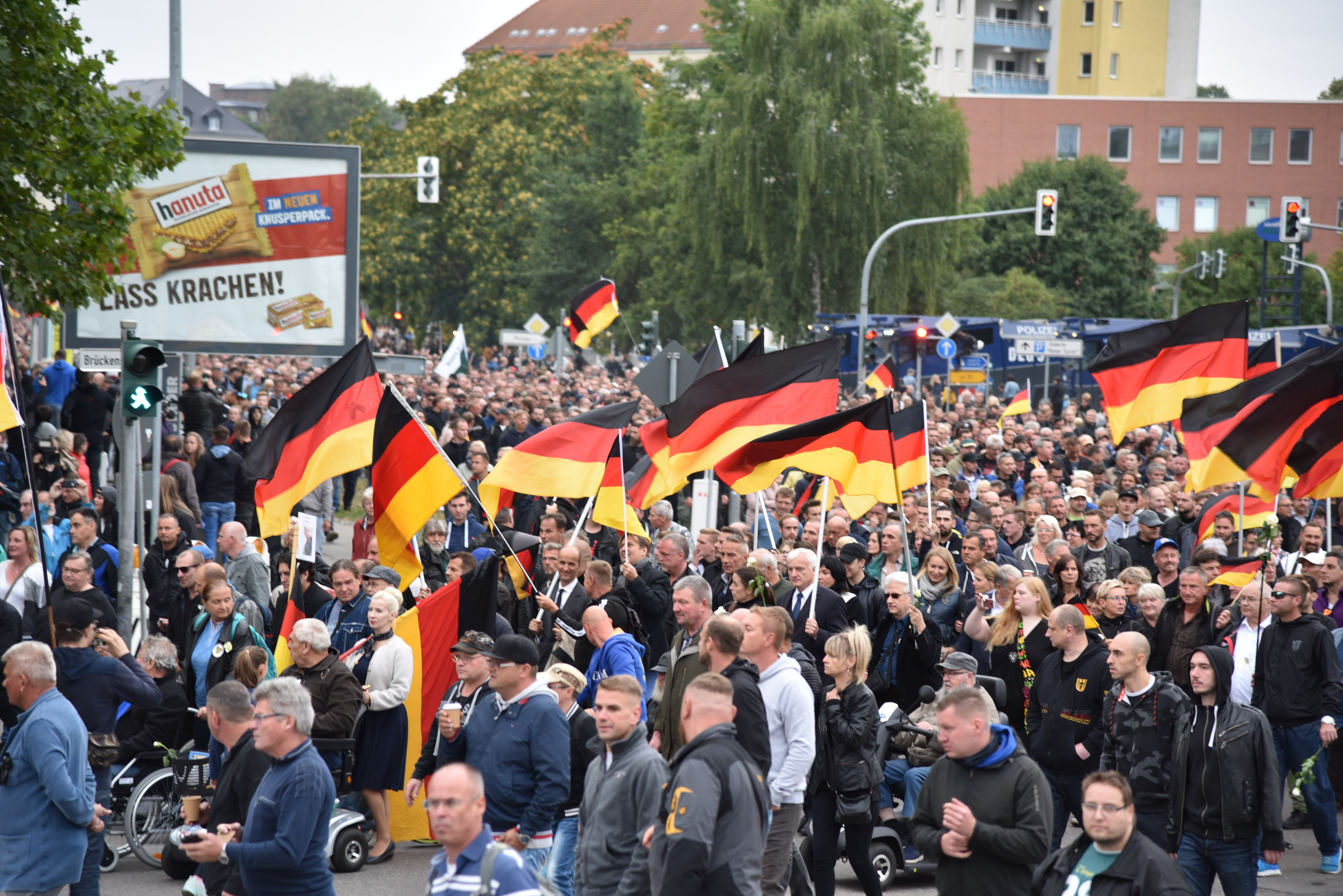 AfD Trauermarsch, Chemnitz, Deustchland, 1. September 2018