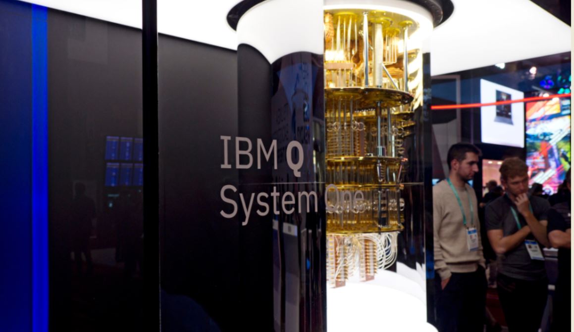 Las Vegas, January 9, 2020: Closeup of IBM Q System One computer on display at the annual Consumer Electronics Show