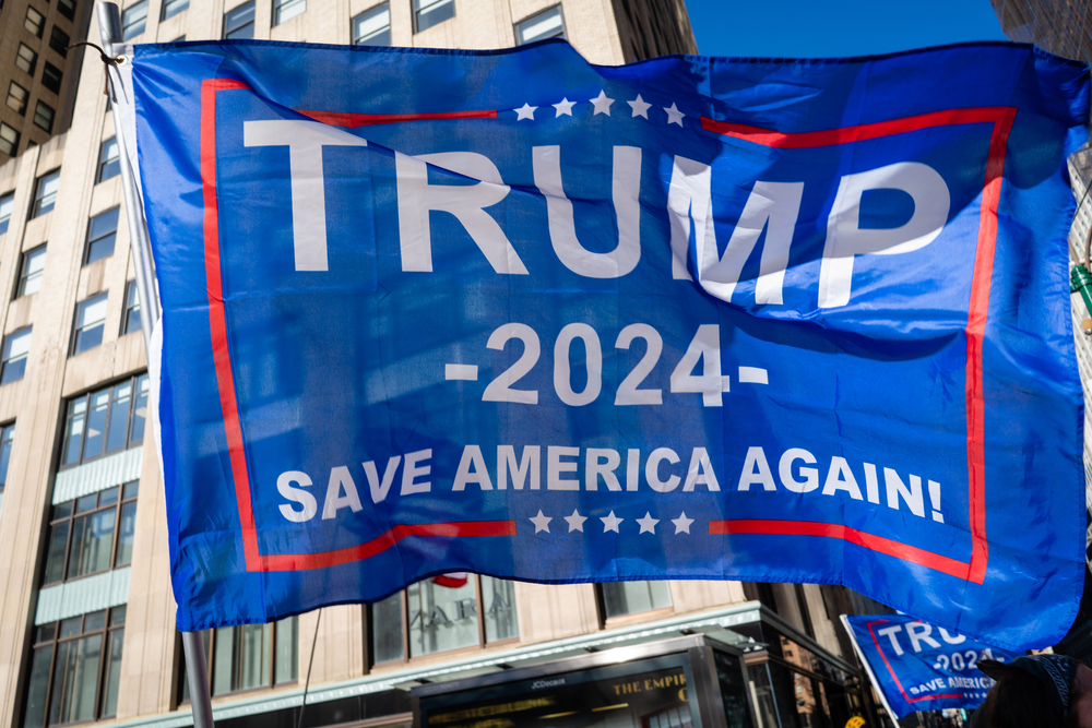 Trump supporters march in New York City, Mar 06, 2021