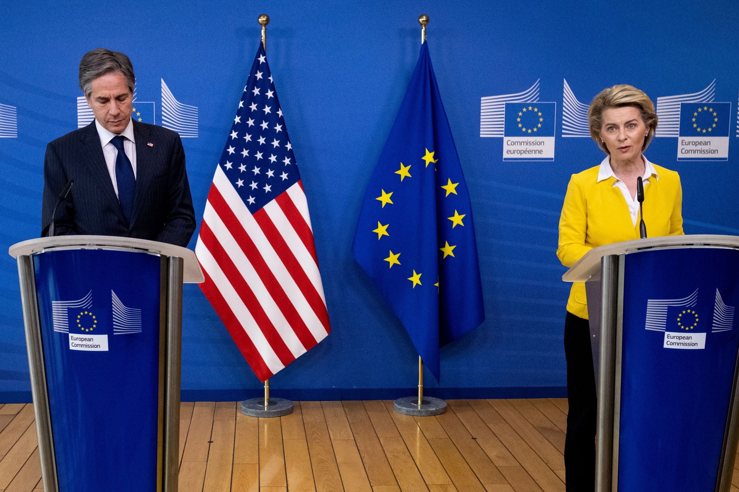 Ursula von der Leyen and Antony Blinken