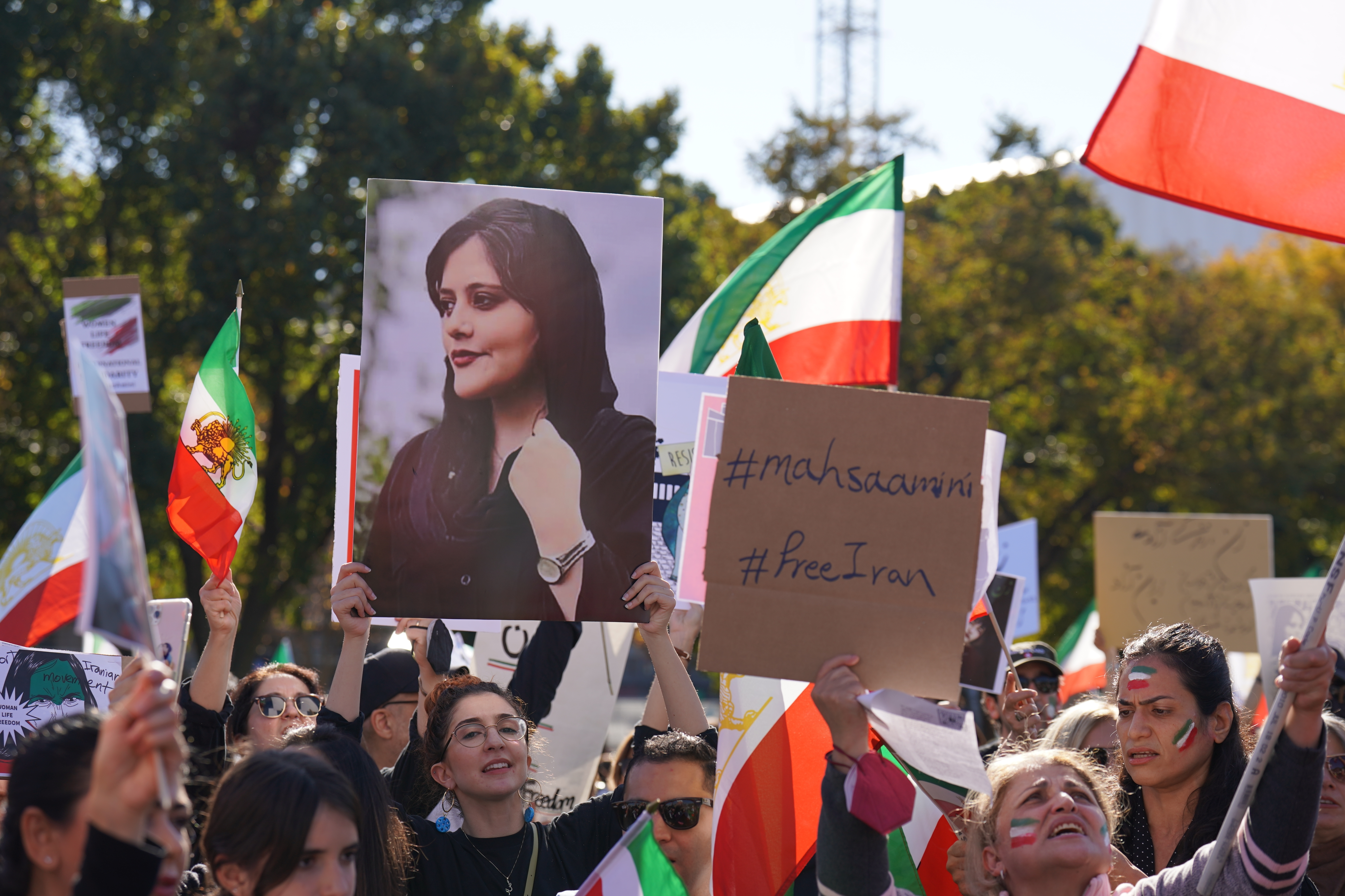 Demonstration near the U.S. Capitol after the murder of Mahsa Amini. Washington, DC - 22 october 2022