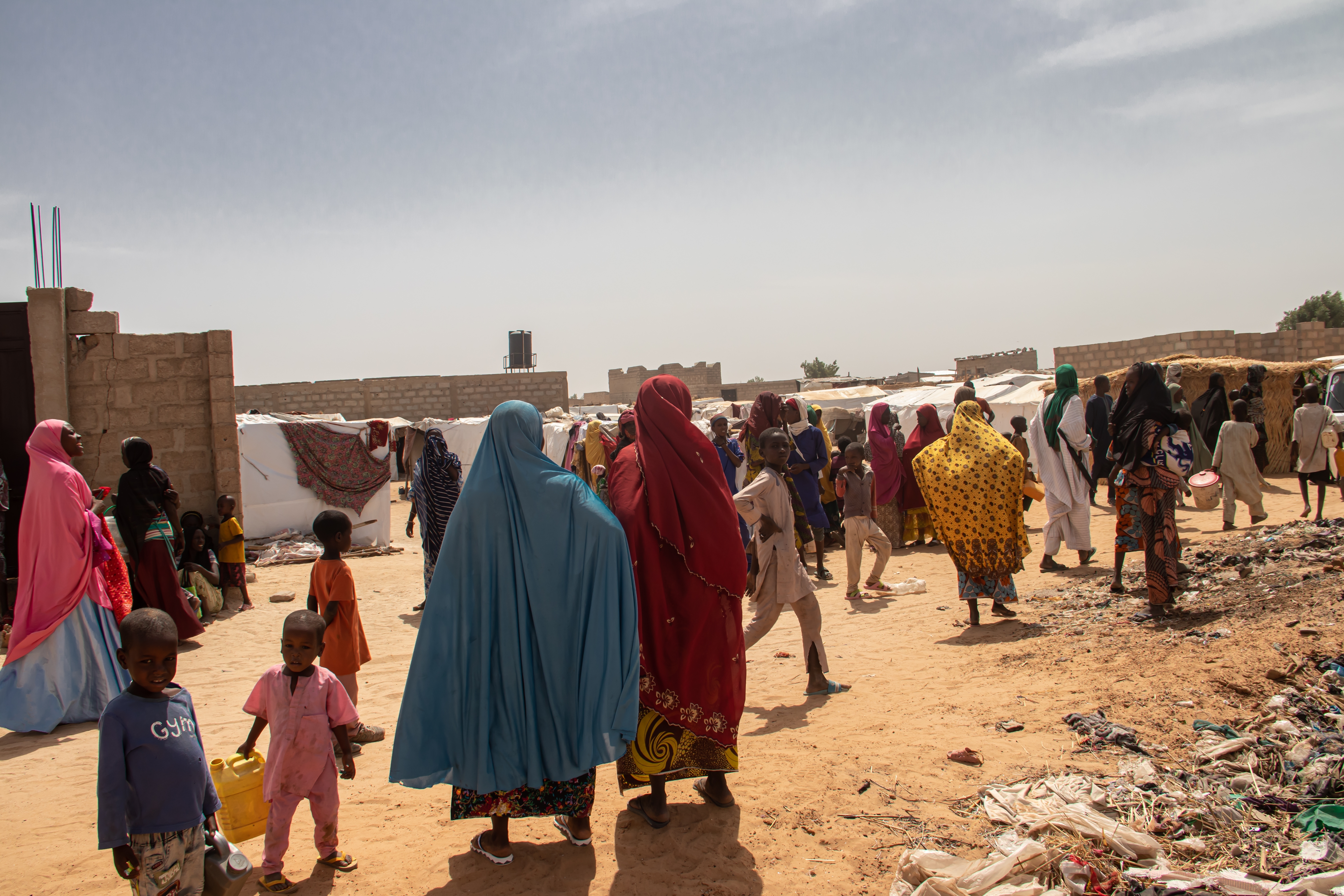  Maiduguri, Nigeria, 28.10.2022: Camp de réfugiés dans le cadre d'un conflit armé entre les groupes d'opposition et le gouvernement. 