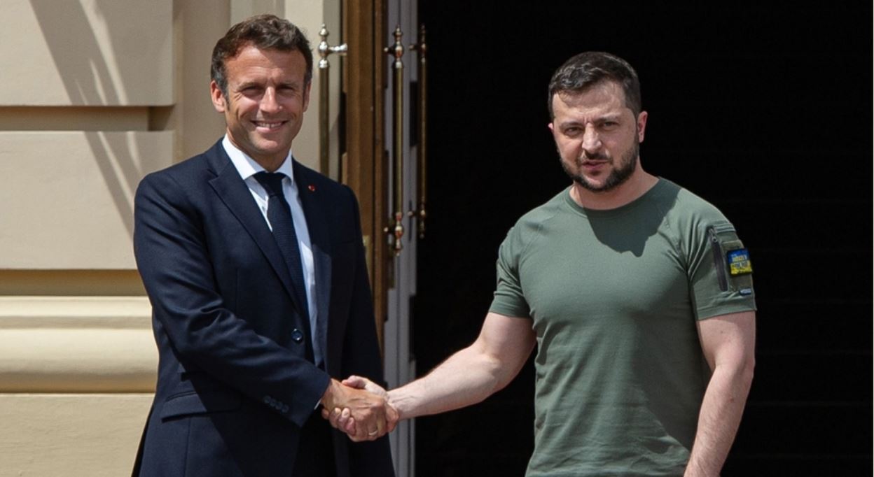 Le président ukrainien Volodymyr Zelensky et le président français Emmanuel Macron, Kiev -16 juin 2022