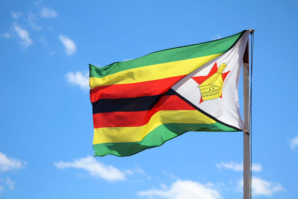 Photograph of the flag of Zimbabwe