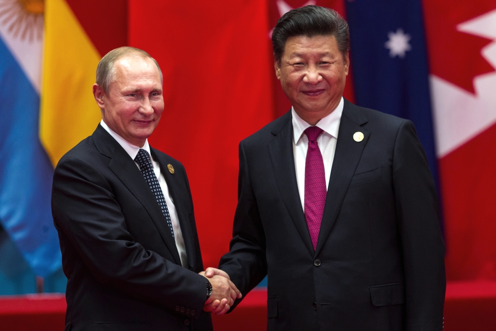 Le président chinois Xi Jinping et le président russe Vladimir Poutine au sommet du G20, Hangzhou, Chine