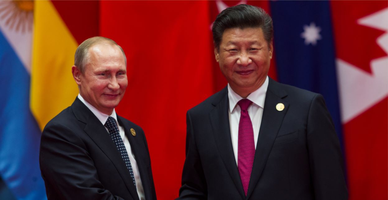 Chinese President Xi Jinping welcomes Russian President Vladimir Putin, Hangzhou, China