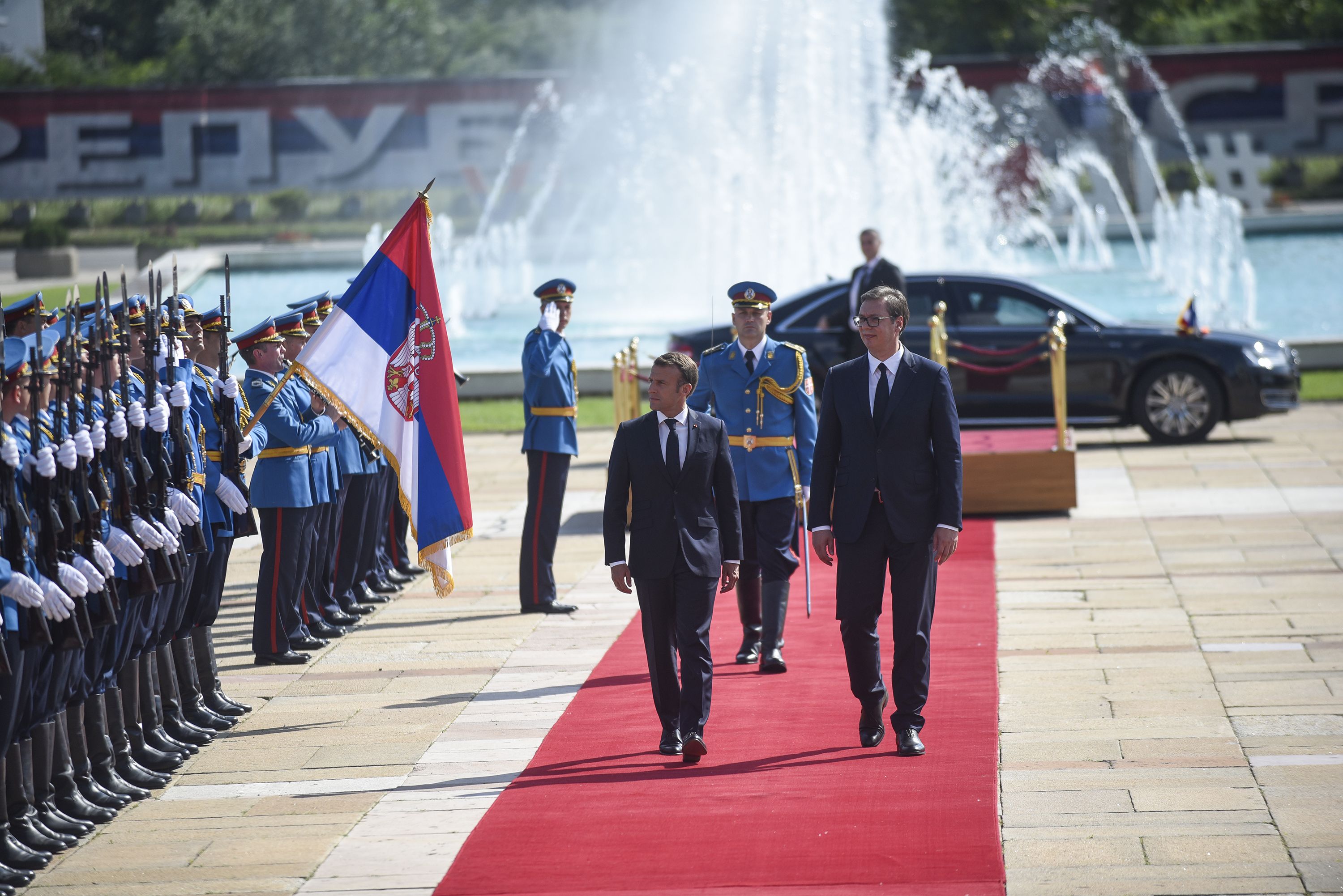 Visite officielle du président français Emmanuel Macron à Belgrade, Serbie, 15 juillet 2019 © Oksana Skendzic/SIPA/Shutterstock.com