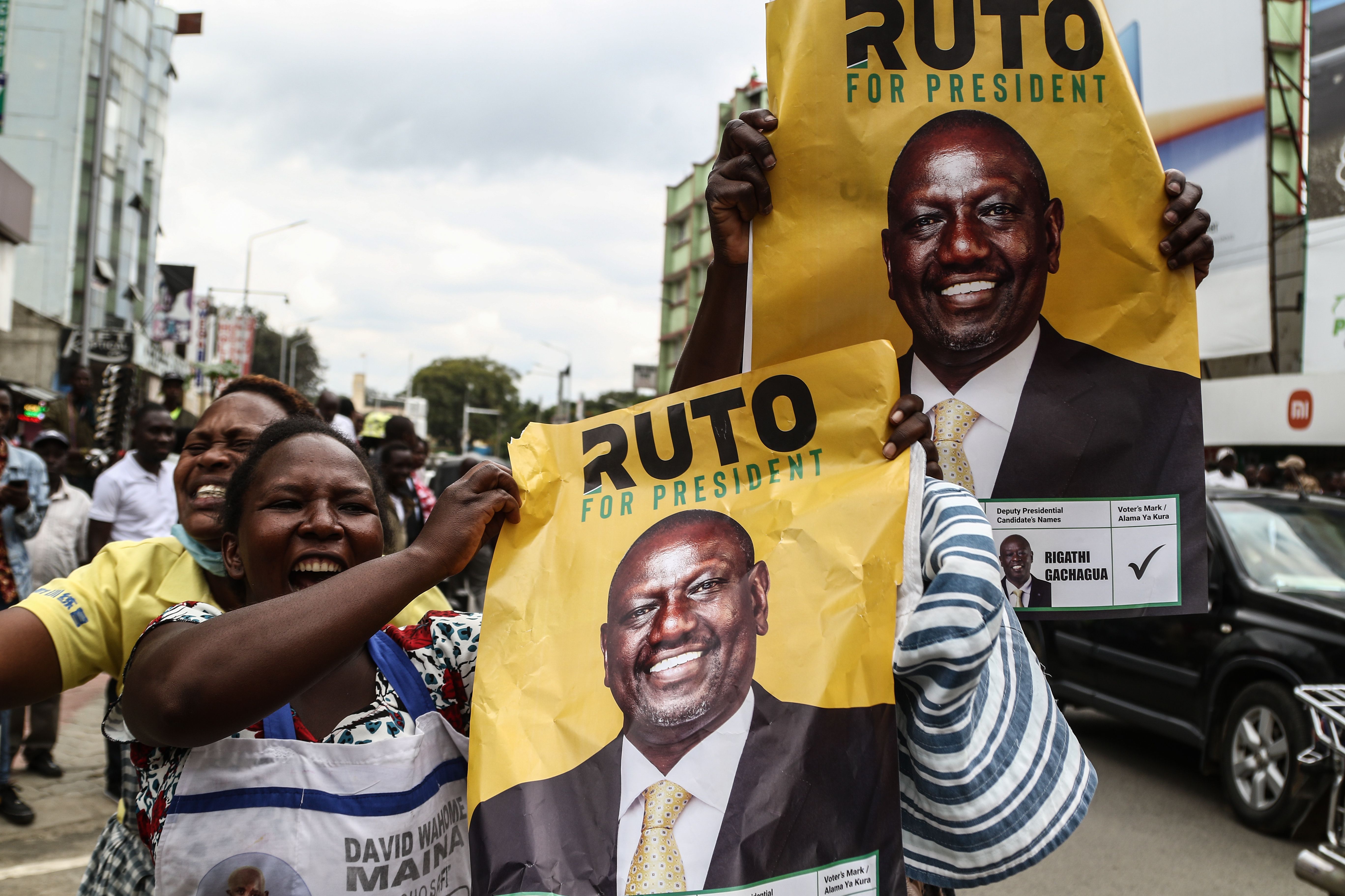 Supporters of William Ruto celebrate the Supreme Court verdict in Nakuru, Kenya – September 5, 2022