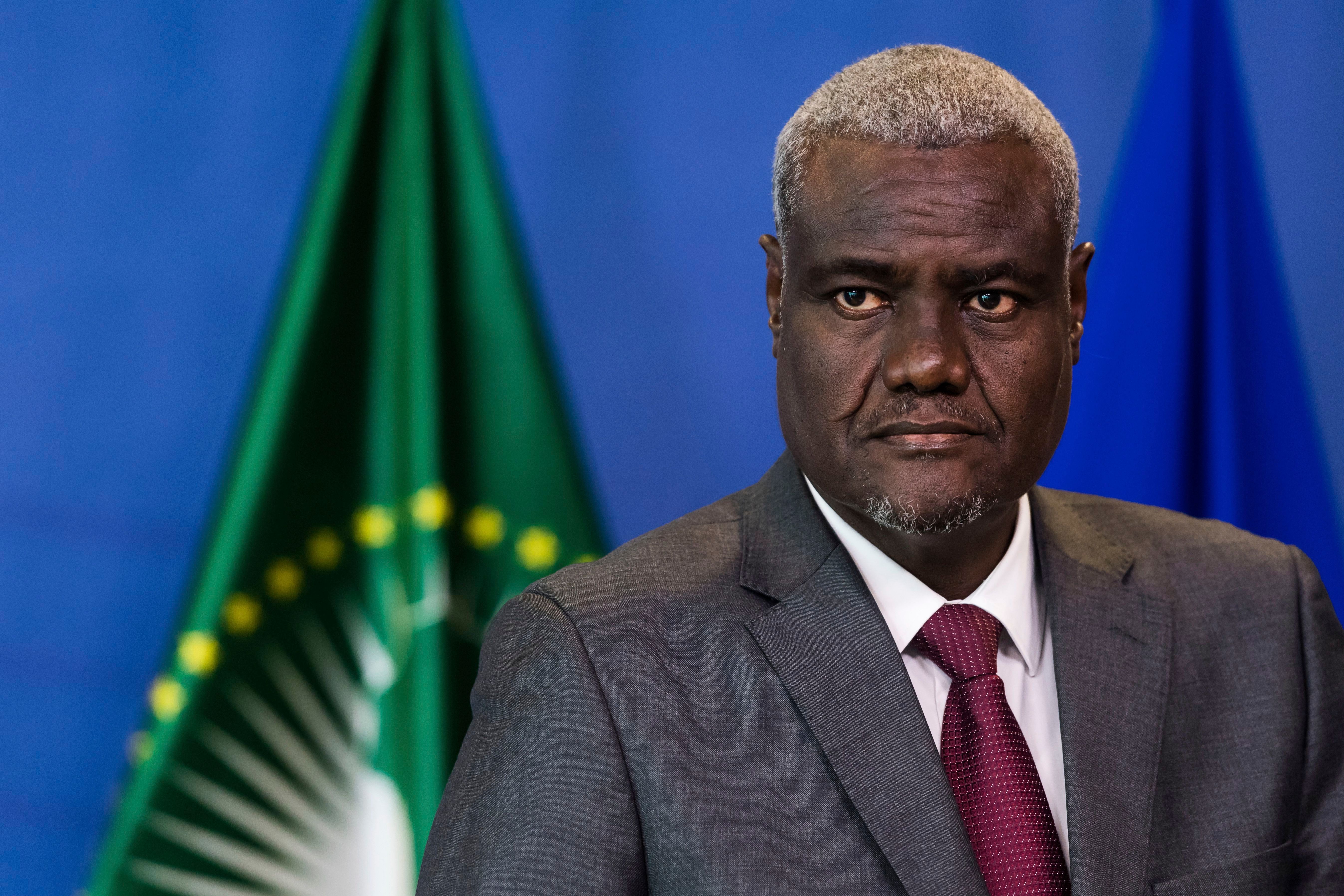 Le président de la Commission de l’Union Africaine, Moussa Faki, Bruxelles, Belgique, le 23 mai 2018