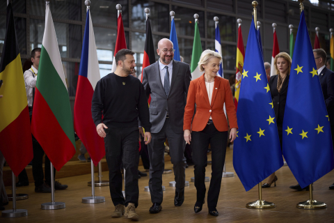 Ukrainian President Zelenskyy arrives at the European Council Summit, Brussels - 17 Oct 2024