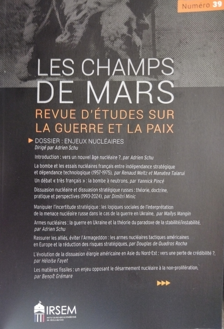 Couverture Les Champs de Mars 39 (janvier 2025) 