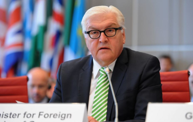 German Foreign Minister Frank-Walter Steinmeier at the OSCE Permanent Council in Vienna, 2 July 2015.