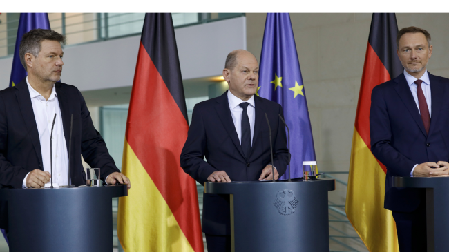 Federal Chancellor Olaf Scholz and Ministers Habeck and Lindner Hold Press Conference