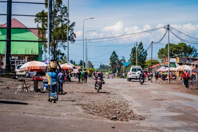 Goma, North Kivu/Democratic Republic of Congo - October 25, 2019 : Streetview city of Goma